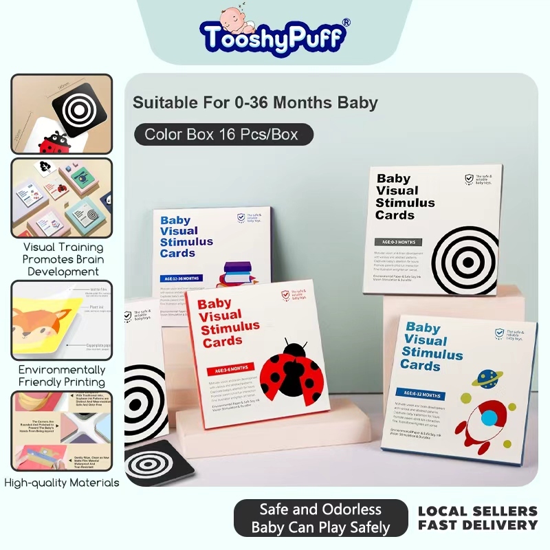 Baby Early Educational Toys Black and White Visual Cognitive Flash ...