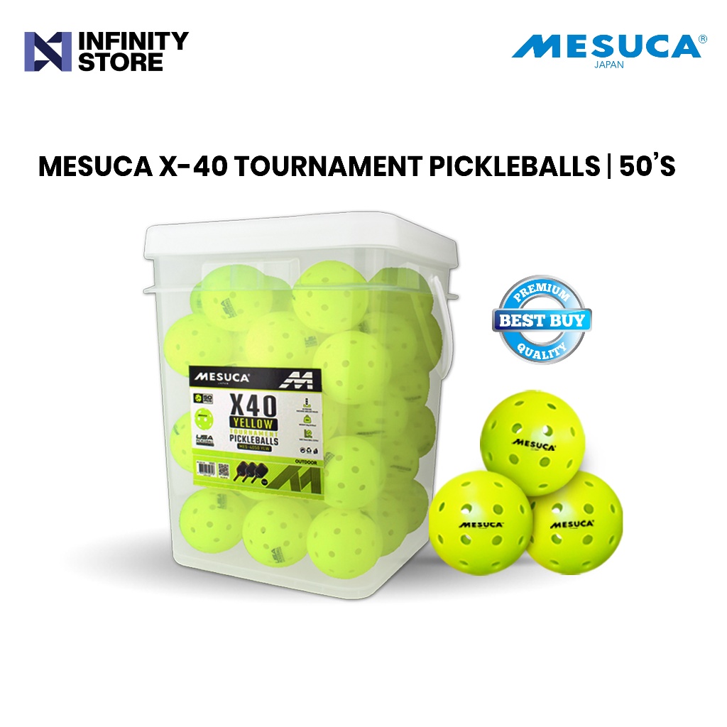 Mesuca Japan Sports | X40 Pickleball Tournament Balls 50's (MES-4050 ...