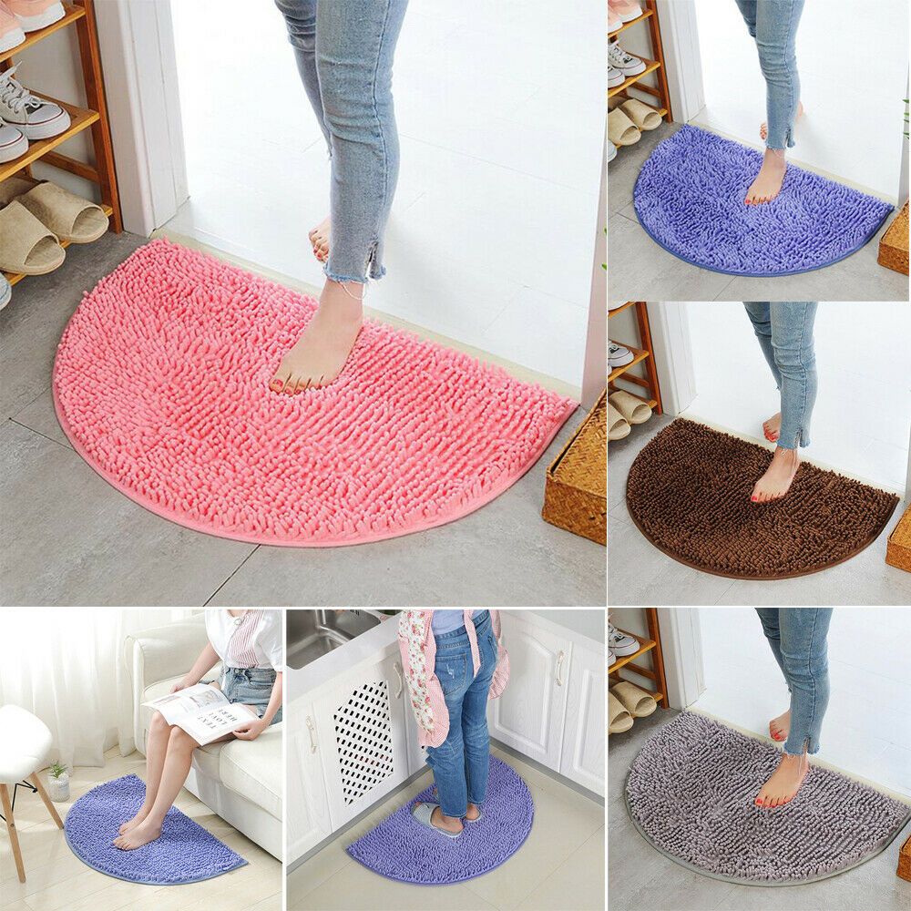 40*60 CM Semi Circle Anti-slip Mat, Half Moon Bathroom Bedroom Rug ...