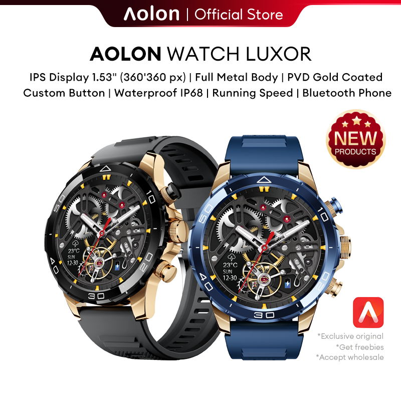 Aolon Luxor Smart Watch Running Speed HD Bluetooth Call Custom Button ...