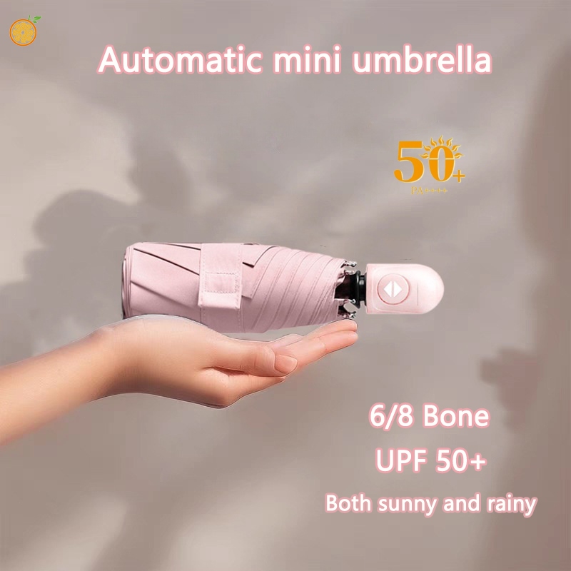 Ultralight Automatic umbrella mini pocket uv protection 6/8 ribs ...
