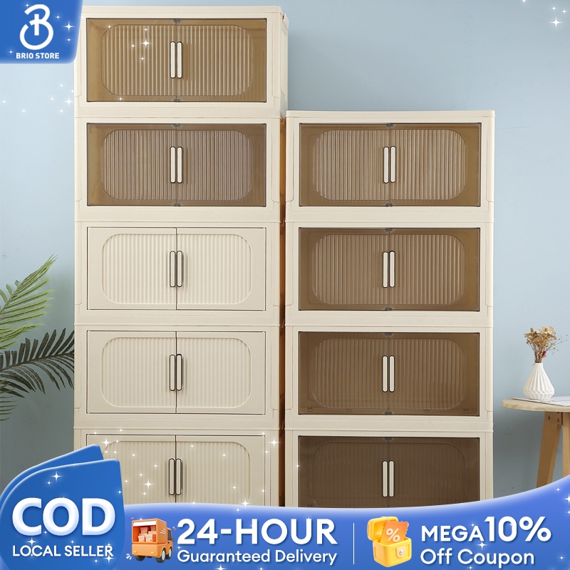 BRIO Foldable Cabinet for Clothes Durabox Plastic Wardrobe Storage Box ...