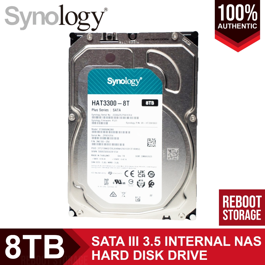 Synology Plus Series 8TB 5400 rpm SATA III 3.5