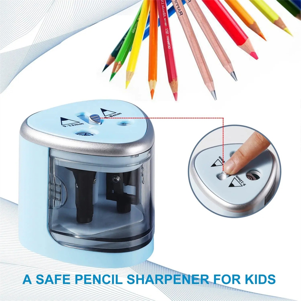 Automatic Pencil Sharpener Two Holes Desktop Electric Student Automatic ...