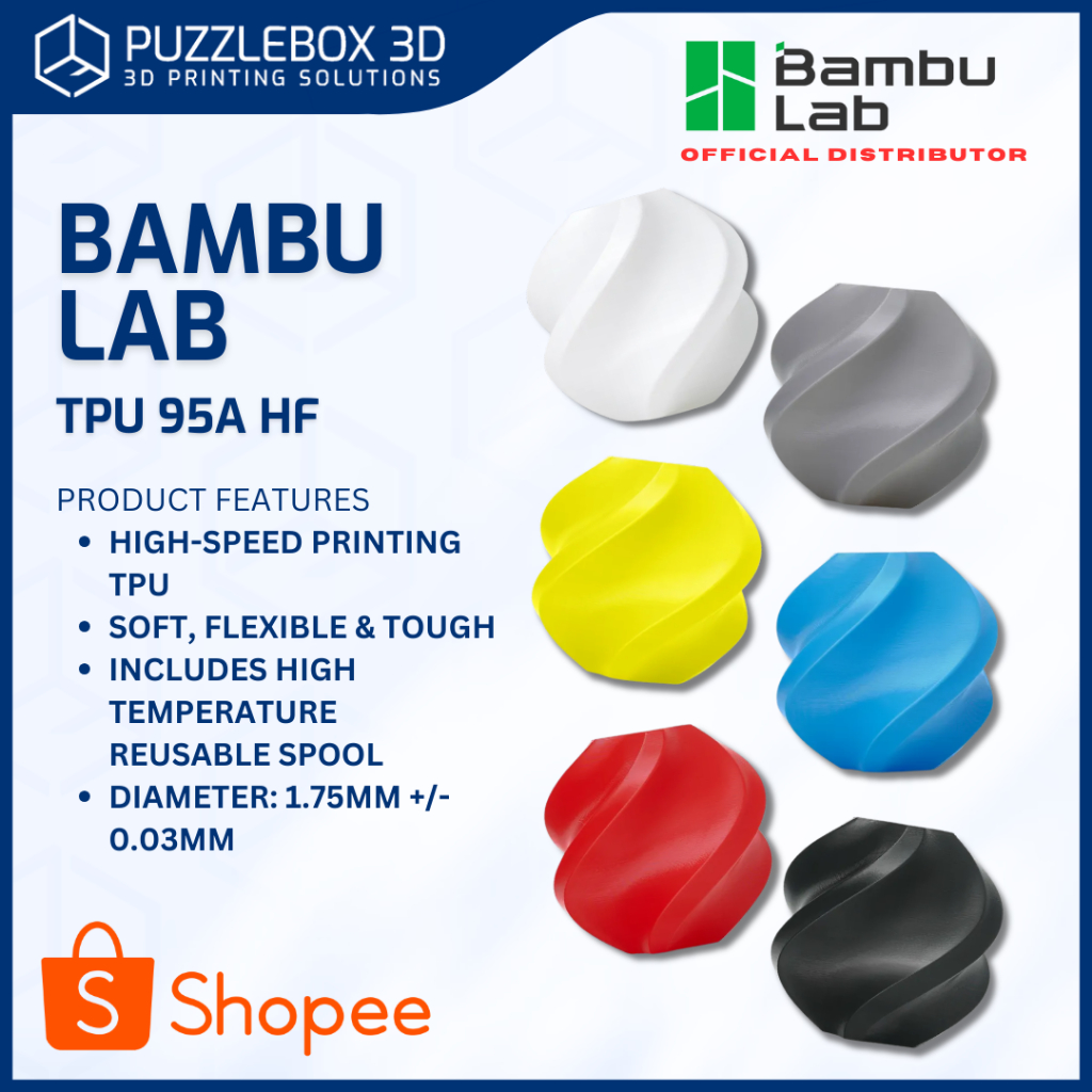 Bambu Lab TPU 95A HF (High Flow) 3D Printing Filament Outstanding ...