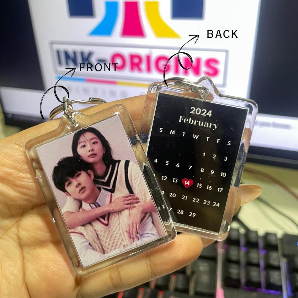 [Buy 1 Take 1] Customized Acrylic Keychain w/ Calendar Front and Back ...