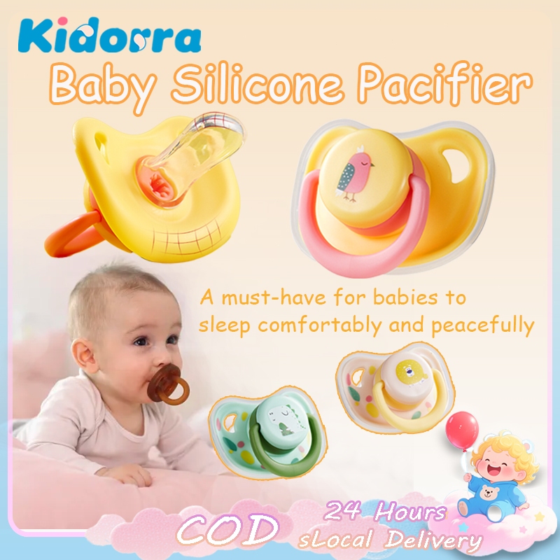 Baby Silicone Pacifier Anti-colic Sleep Pacifier 0-36 Months Flat Head ...