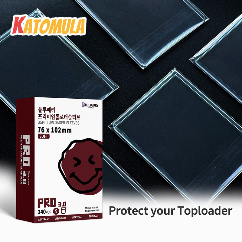 240pcs BERYFAM Toploader Sleeves High Clarity for 35PT TopLoader Cards Card  Sleeves Blueberry Series | Shopee Philippines