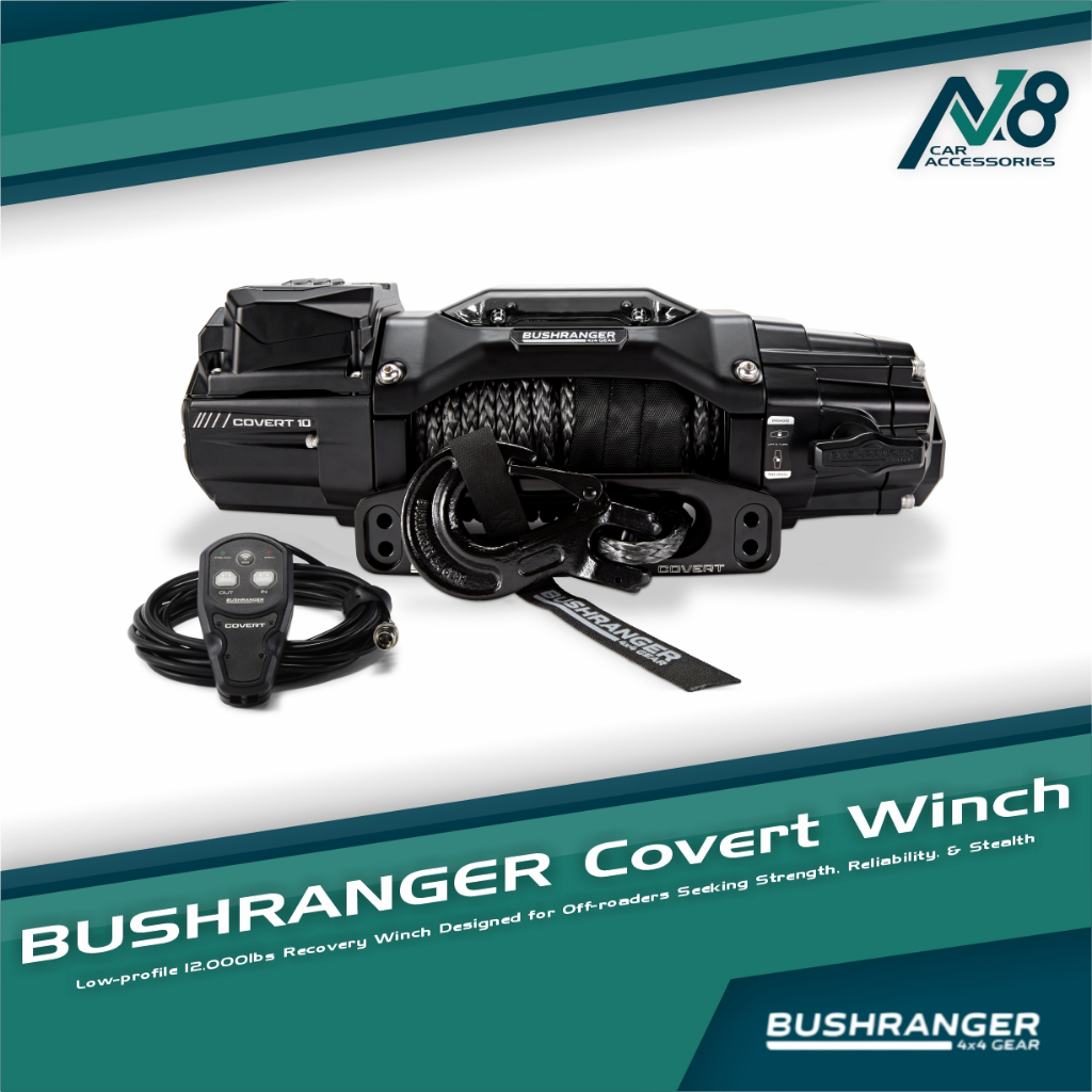 BUSHRANGER Covert Winch 12,000lbs Synthetic Genuine | Shopee Philippines