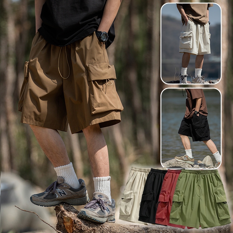 Shorts For Men Cargo Plain Knee Length shorts 4 Packet with belt for ...