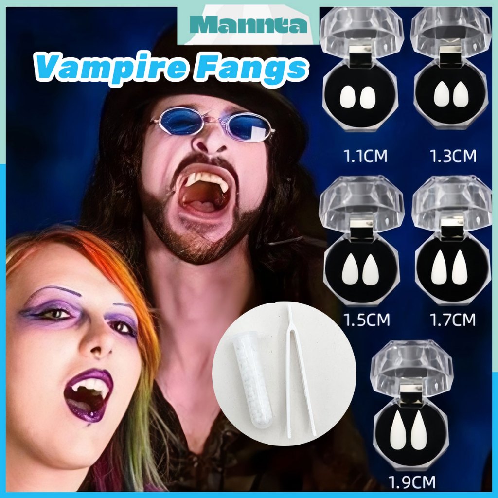 Adjustable Vampire Teeth Safe Soft Material Multi Size Fit Horror Theme ...