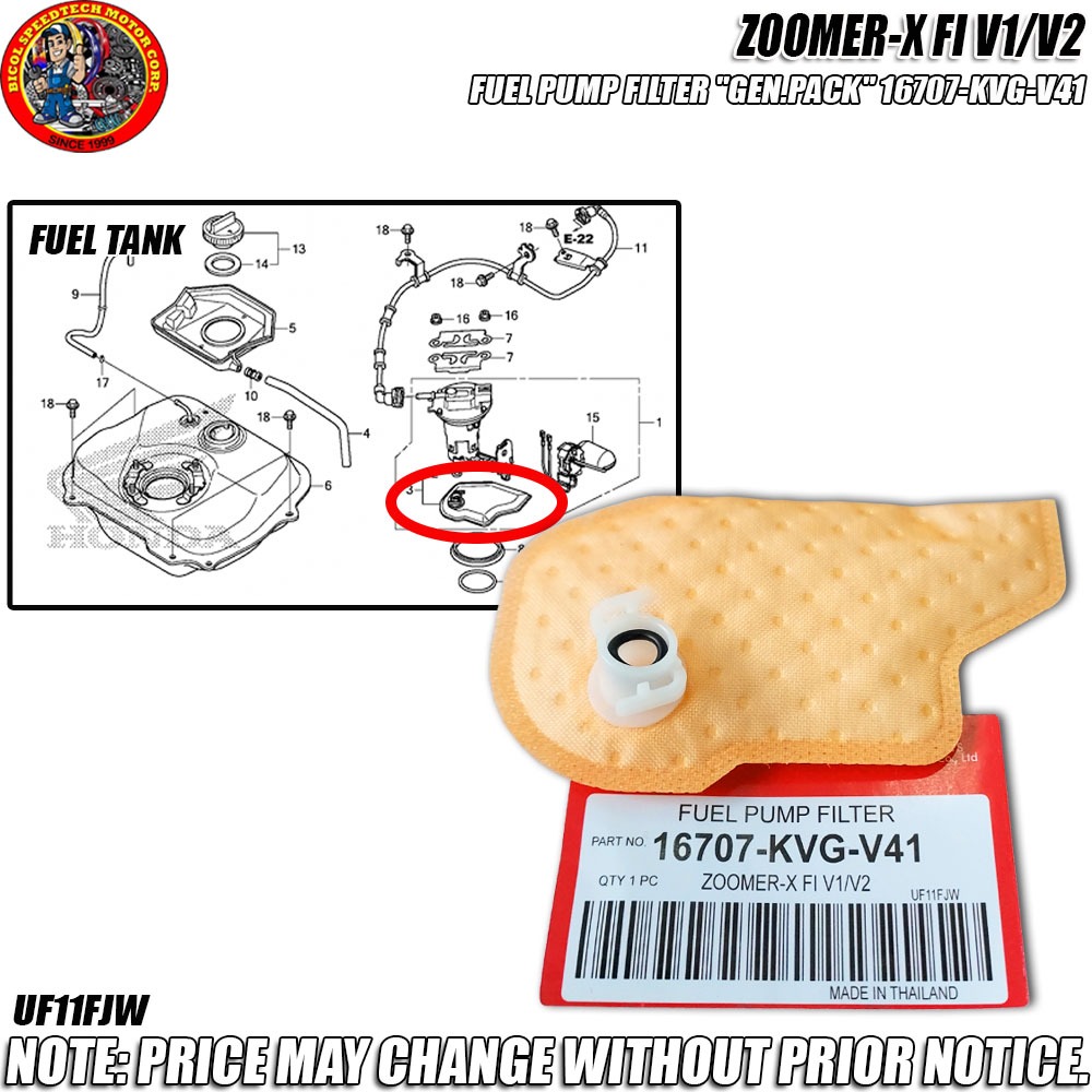 ZOOMER-X FI V1/V2 FUEL PUMP FILTER 