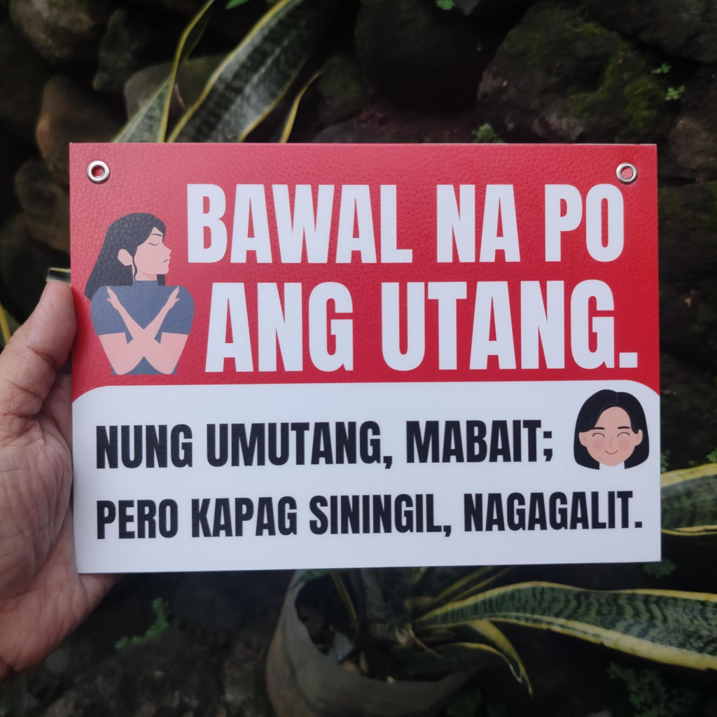 Bawal Na po ang Utang Signage Sintra board | Shopee Philippines