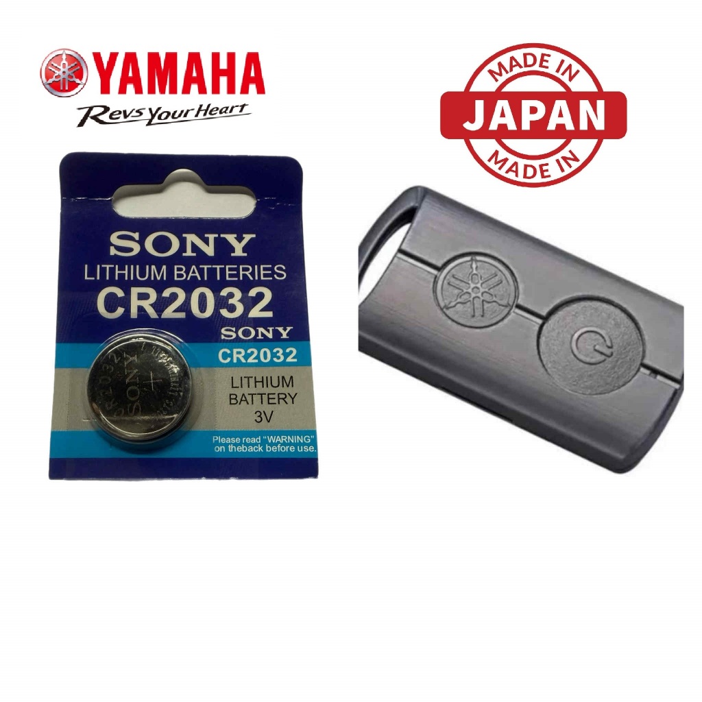 CR2032 BATTERY REMOTE KEY FOR YAMAHA NMAX, AEROX, X-MAX, T-MAX MADE IN ...