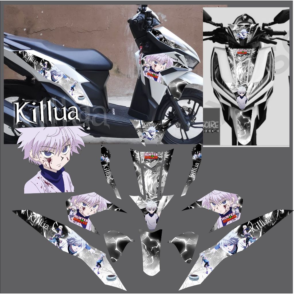 CLICK 125i v3/v4 Killua Design Decals Sticker | Shopee Philippines