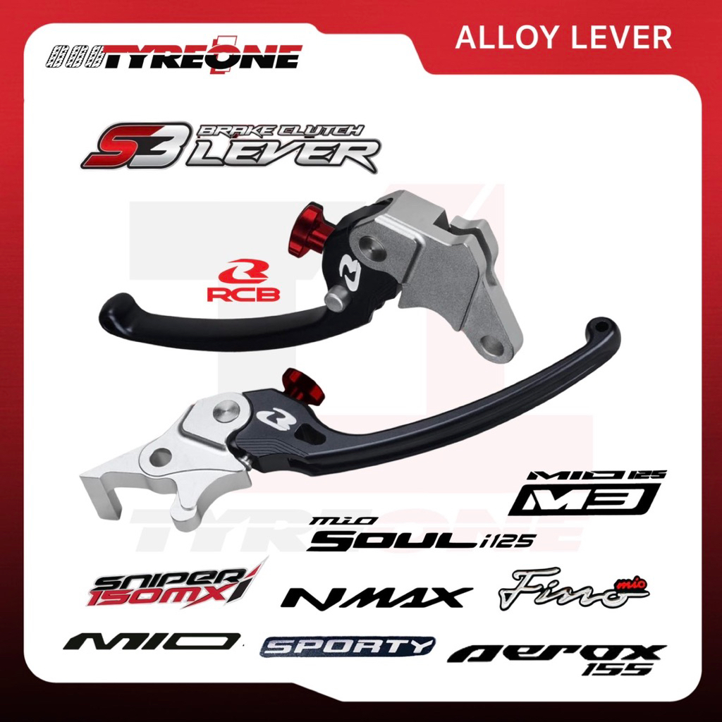 RCB Racing Boy S3 Alloy Lever Set for Yamaha Nmax / Aerox / M3 / Souli ...