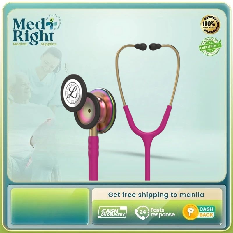 3M Littmann Stethoscope Classic III Raspberry Tube Rainbow Finish 5806 ...