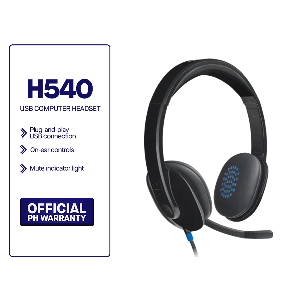 Logitech H540 USB Computer Headset | Shopee Philippines