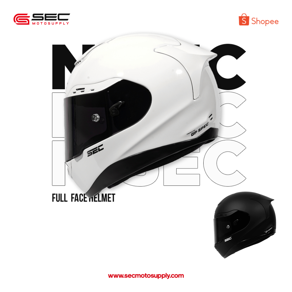 SEC NISEC I GP Tech Solid Gloss/Matte Fullface Helmet (Sizes S-XXL ...
