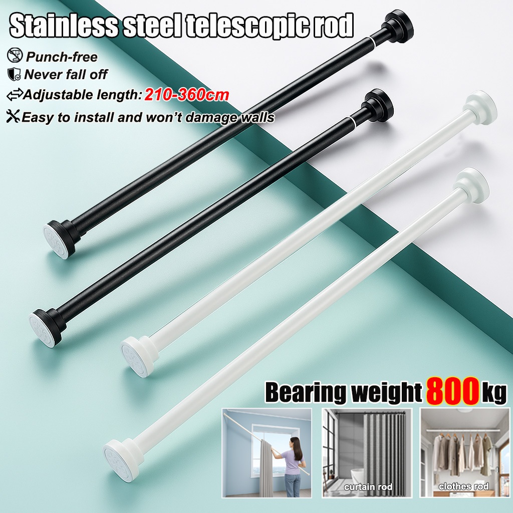 stainless steel curtain rod Multi-Purpose Use Extendable Drying Racks ...