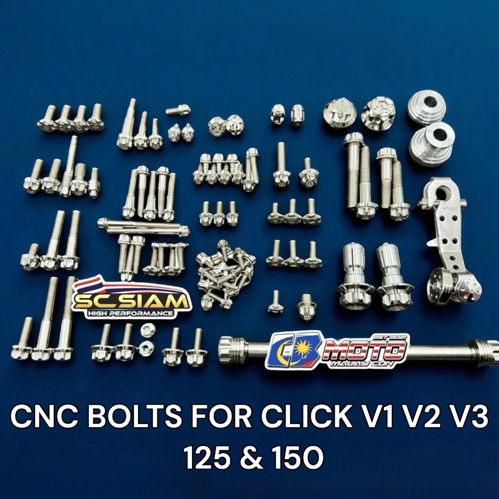 CNC BOLTS FOR HONDA CLICK V1 V2 V3 125 & 150 SC SIAM CNC (BY PARTS ...