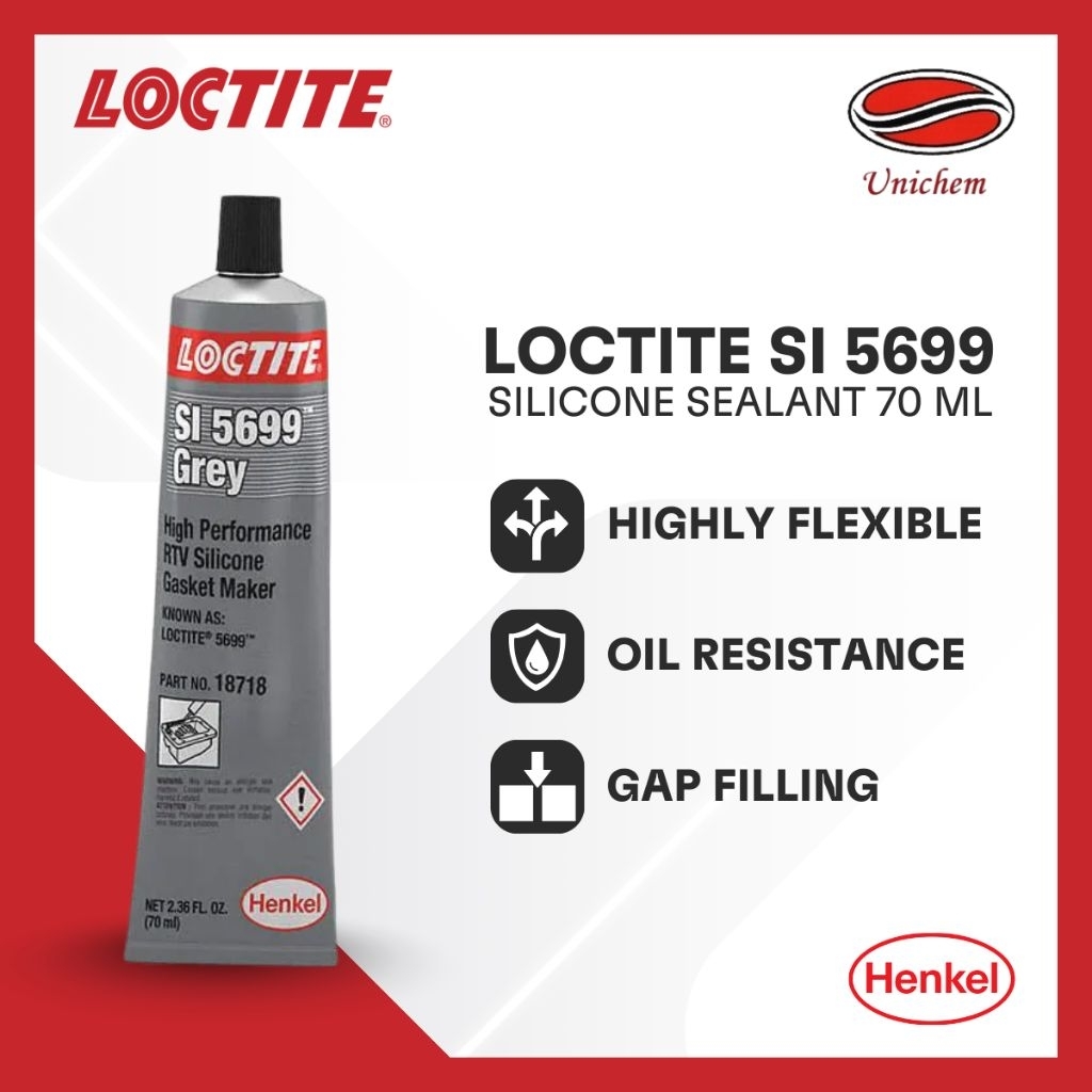 Loctite SI 5699 Grey High Performance RTV Silicone Gasket Maker (70 ml ...