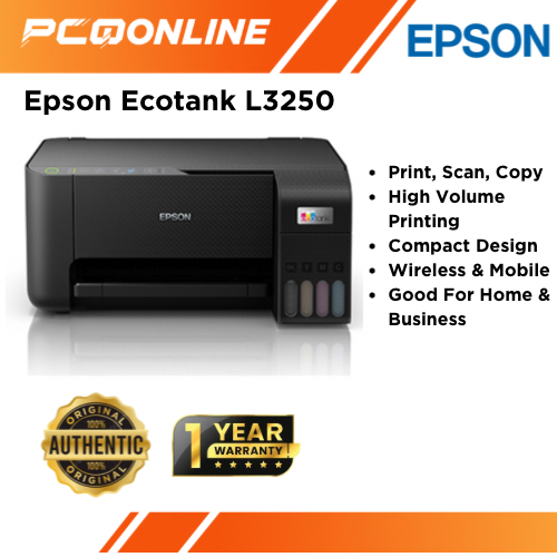 Epson Ecotank L3250 Wi-Fi All-in-One Colored Ink Tank Printer | Shopee ...