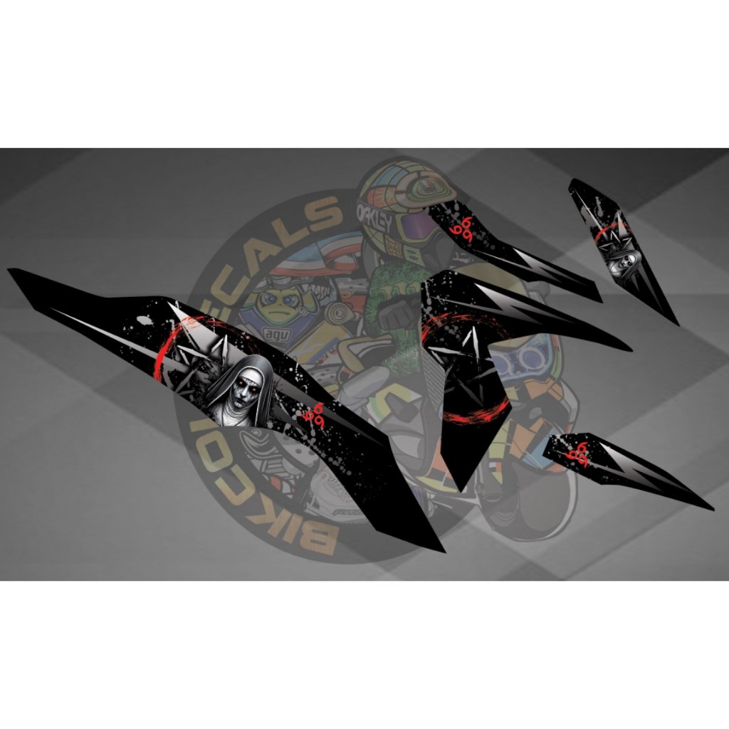 honda click v3 strip decals 7 bikcol decals nun | Shopee Philippines