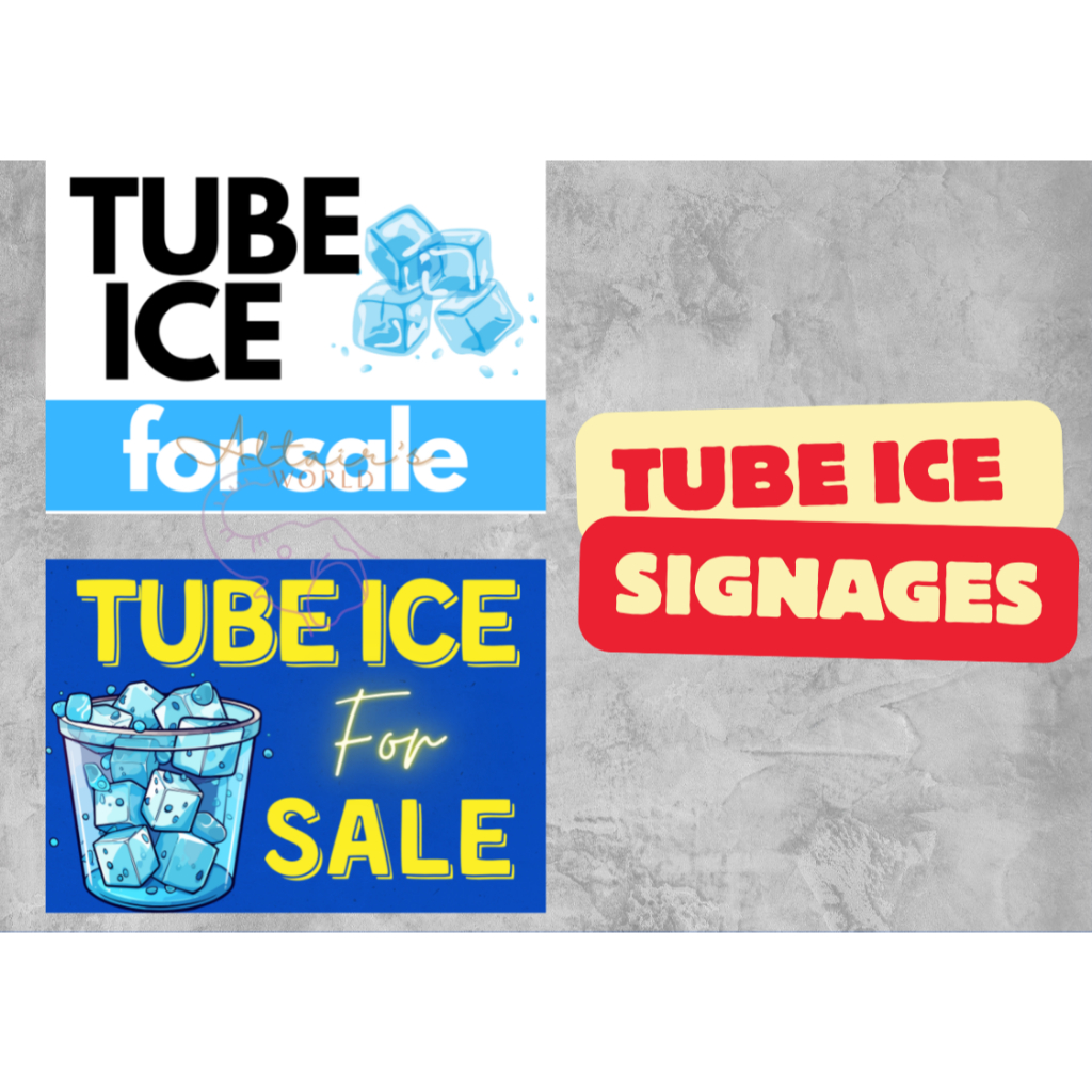 Tube Ice for Sale Signage - Sari Sari Store Business Sign, Laminated ...