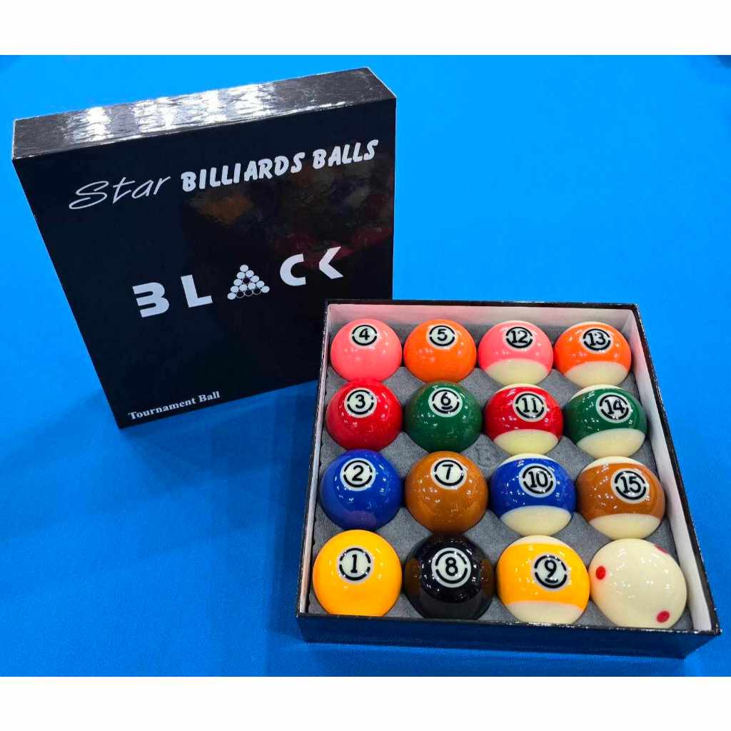 STAR BILLIARDS BALLS BLACK TOURNAMENT | Shopee Philippines
