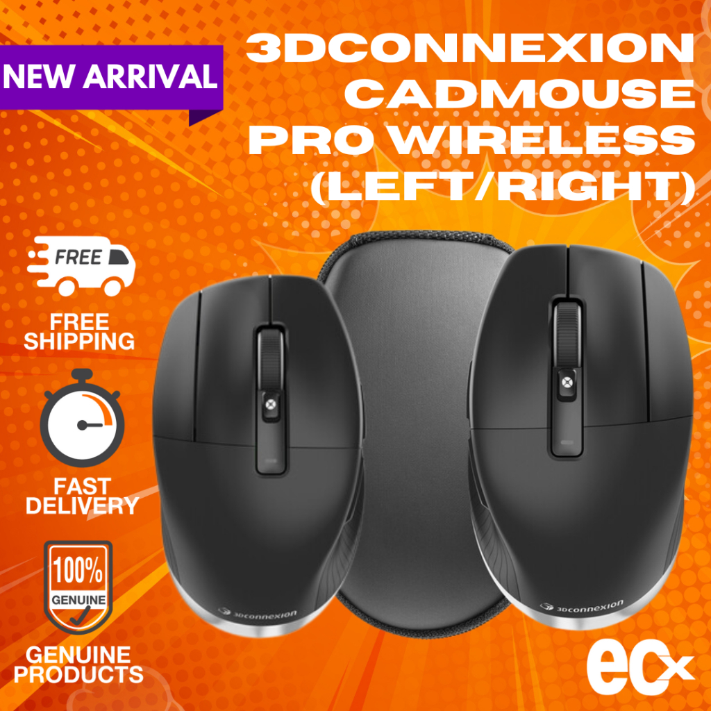 3Dconnexion CadMouse Pro Wireless Mouse (Right- & Left-Handed, 3DX ...