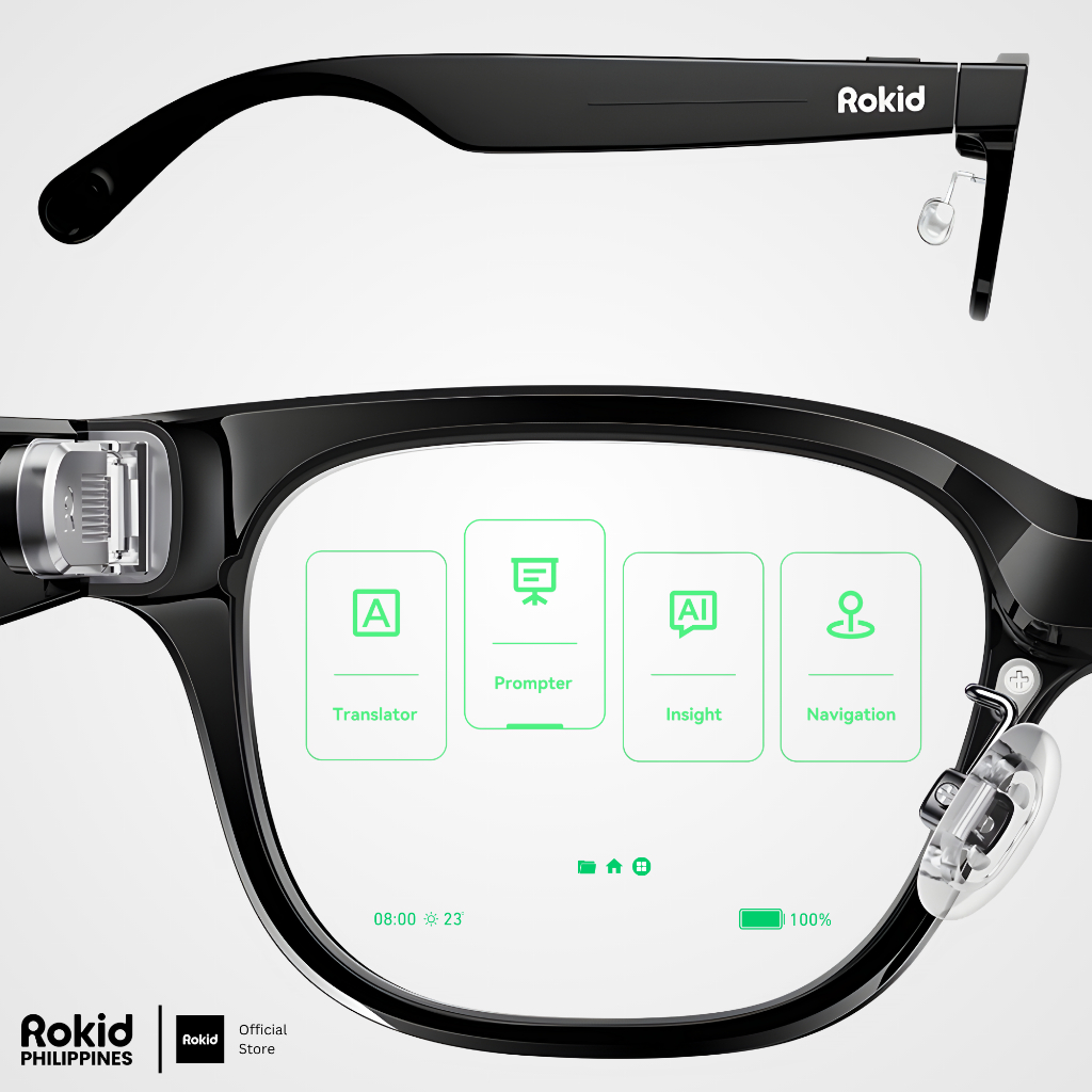 Rokid AI Glasses Dual Micro-LED Display • 12MP Camera • Real-Time ...