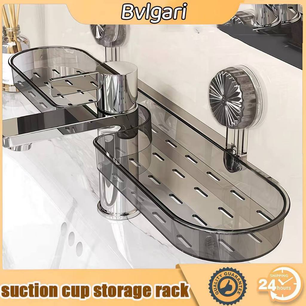 Bathroom kitchen storage rack no-drilling triangular wall shelf corner ...
