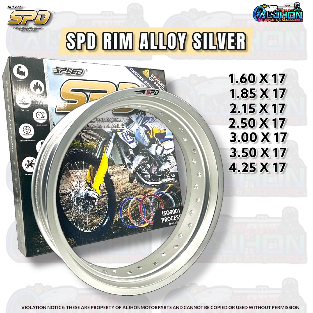 SPD RIM ALLOY 17 SILVER - 1.60X17 TO 4.25X17 | Shopee Philippines