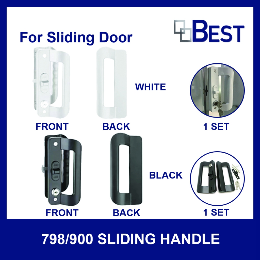 798/900 Series Aluminum Sliding Door Handle Lock with Key (1set ...