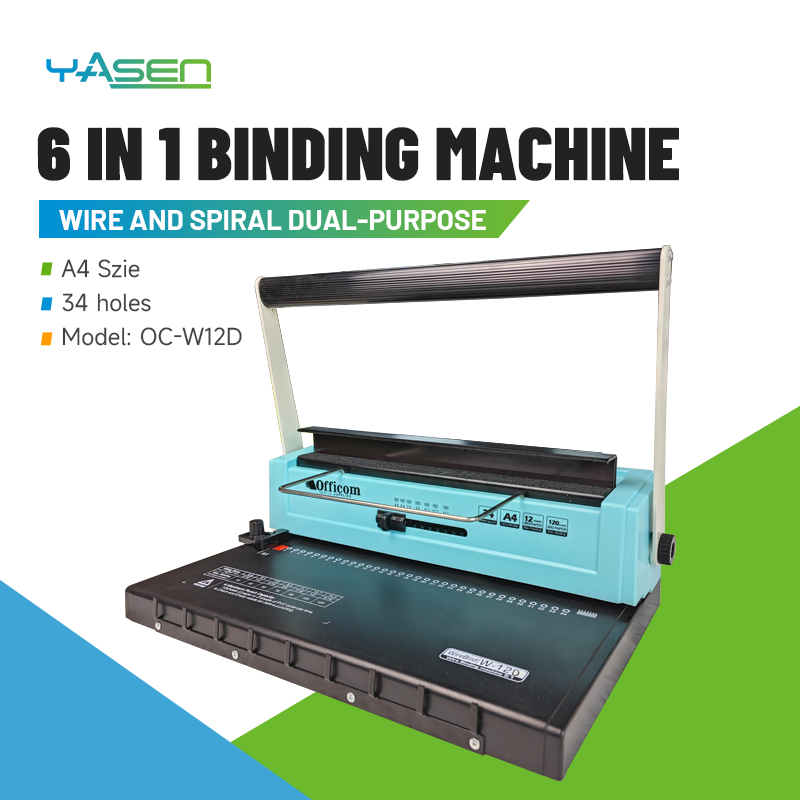 Officom 6n1 Binding Machine - Wire & Spiral Dual-purpose 3:1 Binder for ...