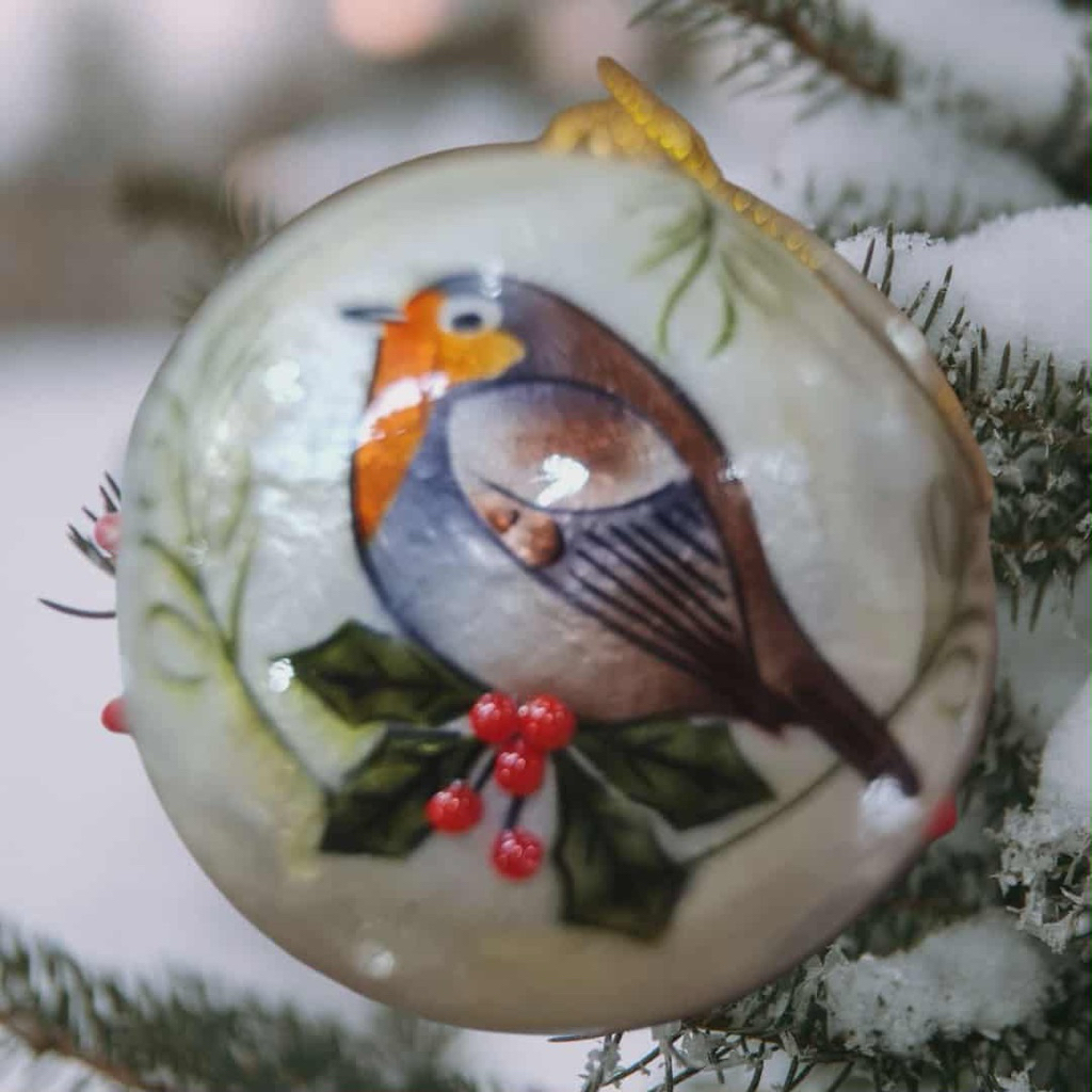 Capiz Christmas Robin Ball Ornament | Shopee Philippines