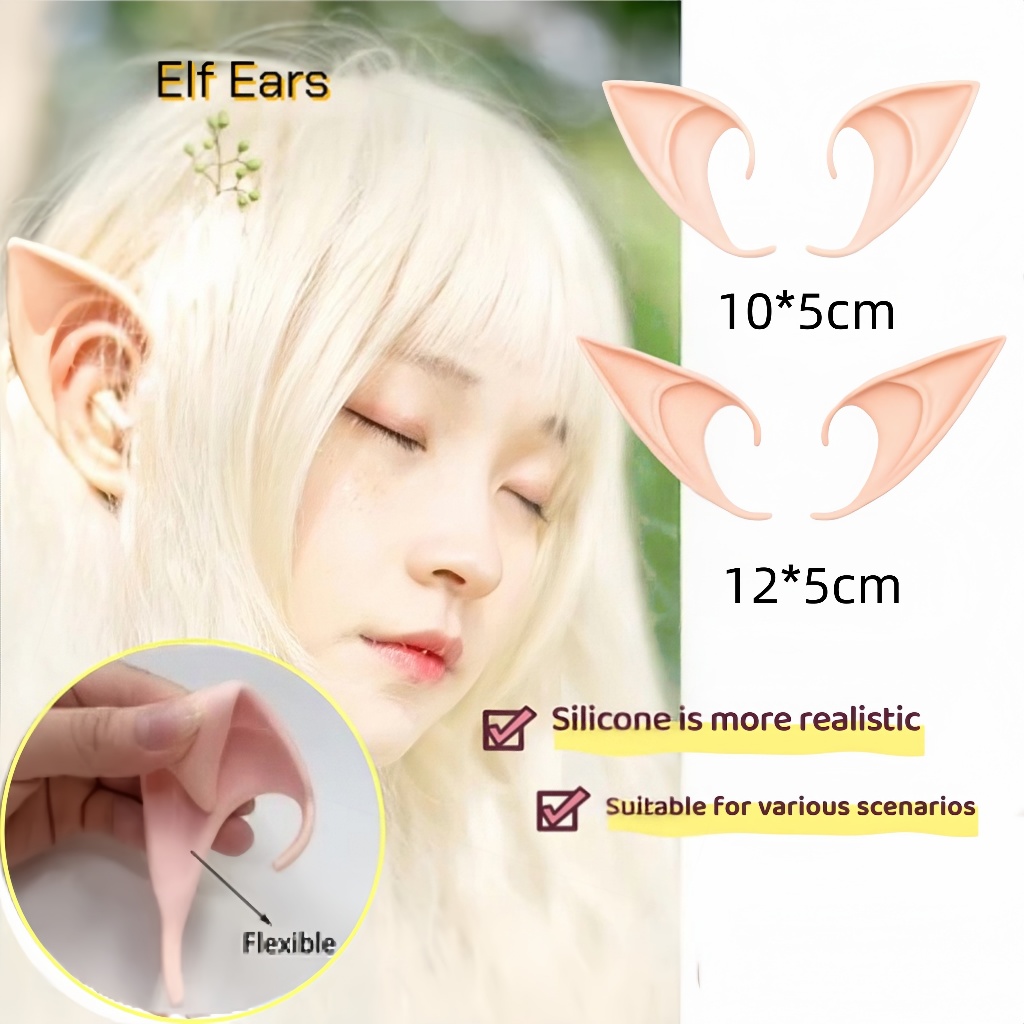 1Pair Elf Ears False Soft Pointed Angel Fairy Costume Gift For ...