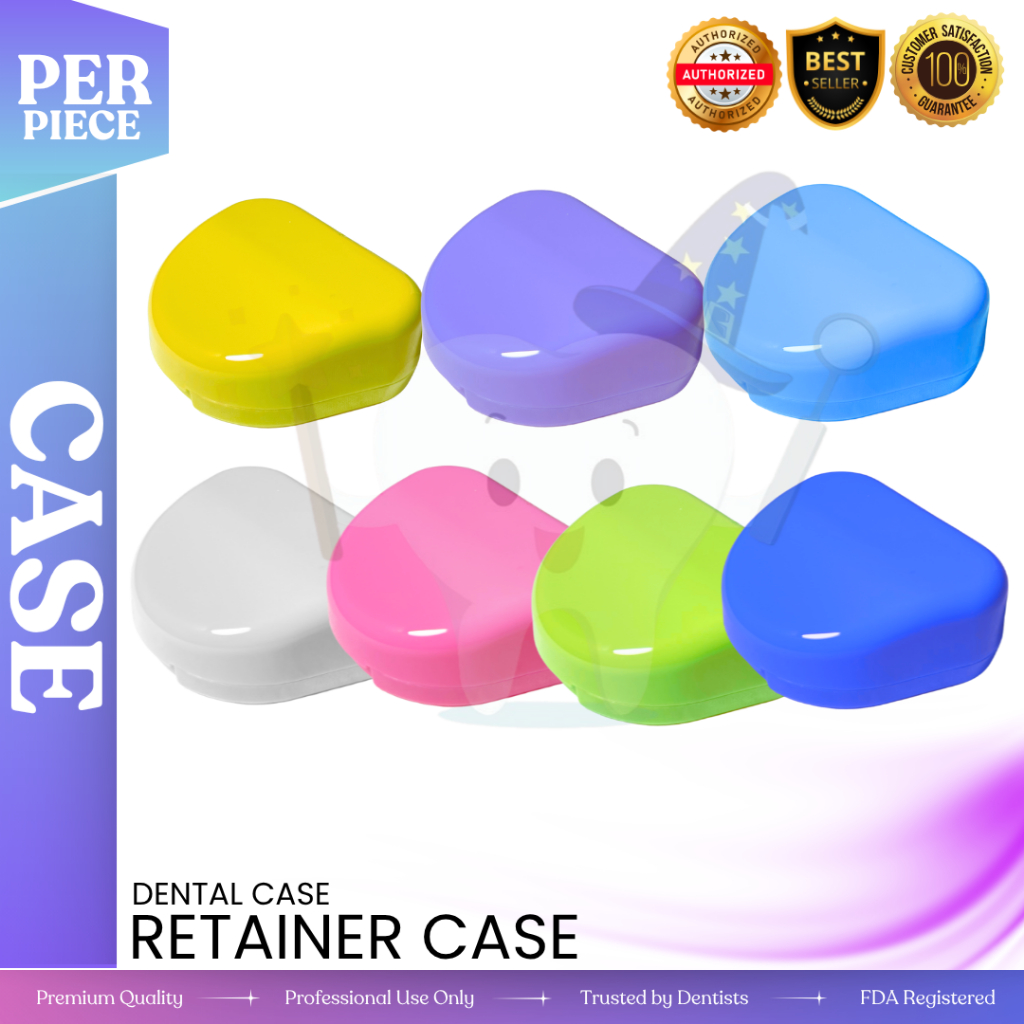 Dental Retainer Case 1pc – Snap-Lock Retainer Storage Box in 5 Vibrant ...