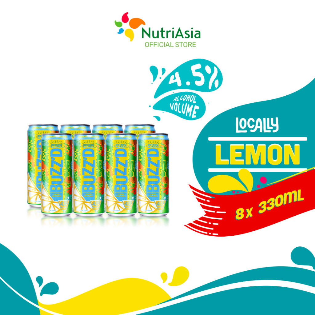 Locally Buzz'd Lemon Flavor 330ml Bundle of 8 | Shopee Philippines