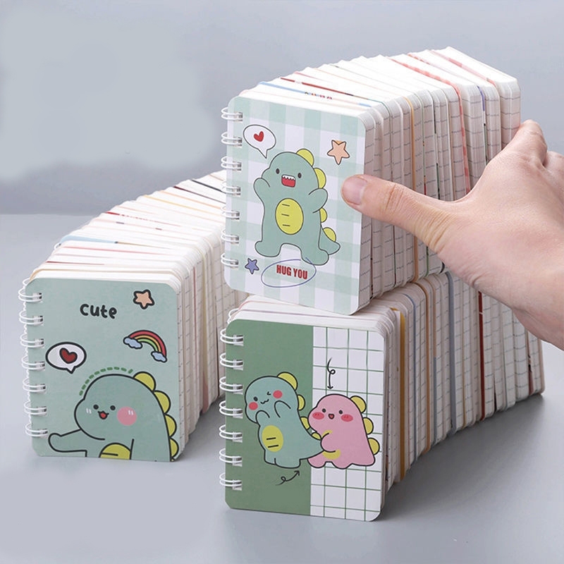 80Sheets A7 Cartoon Mini Spring Notebook 1PC Notepad Stationery ...