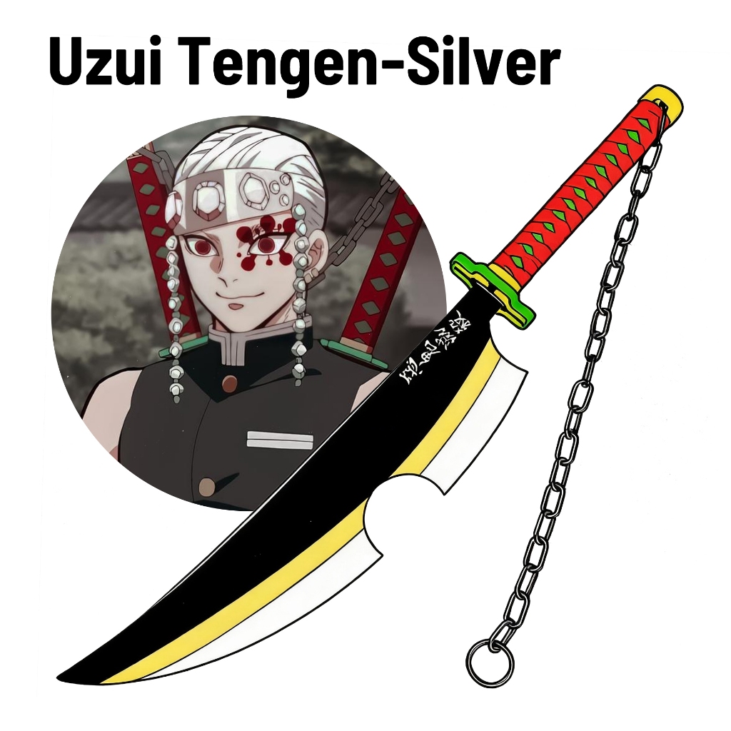 [2 pcs ]Cosplay costume controller Demon Slayer Nichirin Uzui Tengen ...
