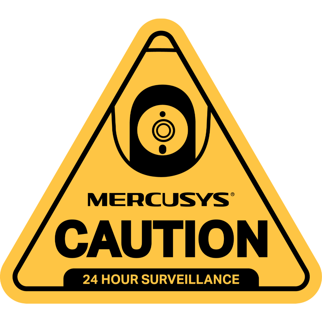 Mercusys Caution/Surveillance Sticker | Shopee Philippines
