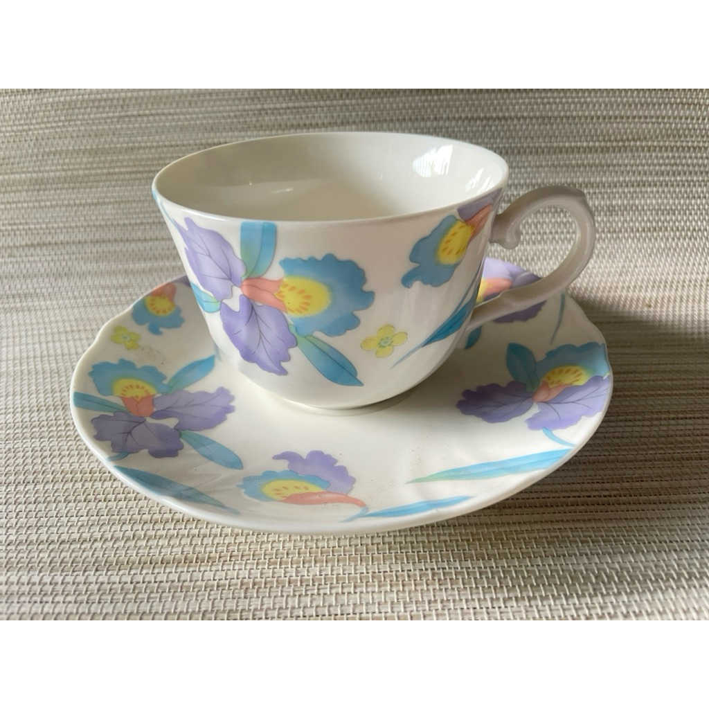 Royal Selection Orchid Design Bone China Cup and Saucer | Shopee ...