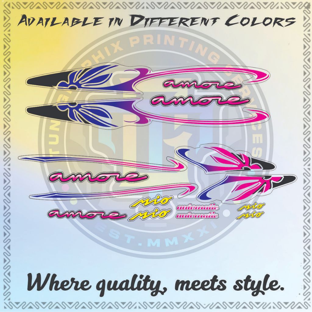 MIO 1/AMORE/SPORTY MIONIZER DECALS - PREMIUM LAMINATED STICKER | Shopee ...