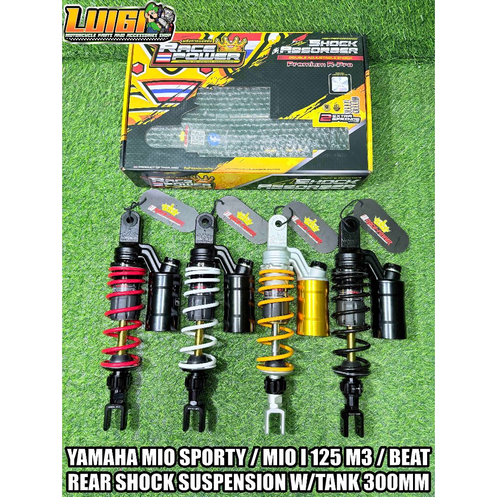 RACE POWER YAMAHA MIO SPORTY / MIO I 125 M3 / BEAT REAR SHOCK W/ TANK ...