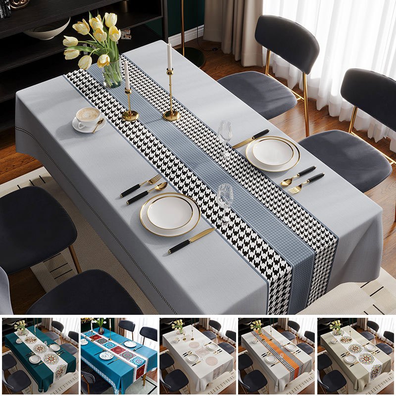 PVC Table Cloth Cover Thicken Oil-proof Waterproof Table Mantle Dining ...