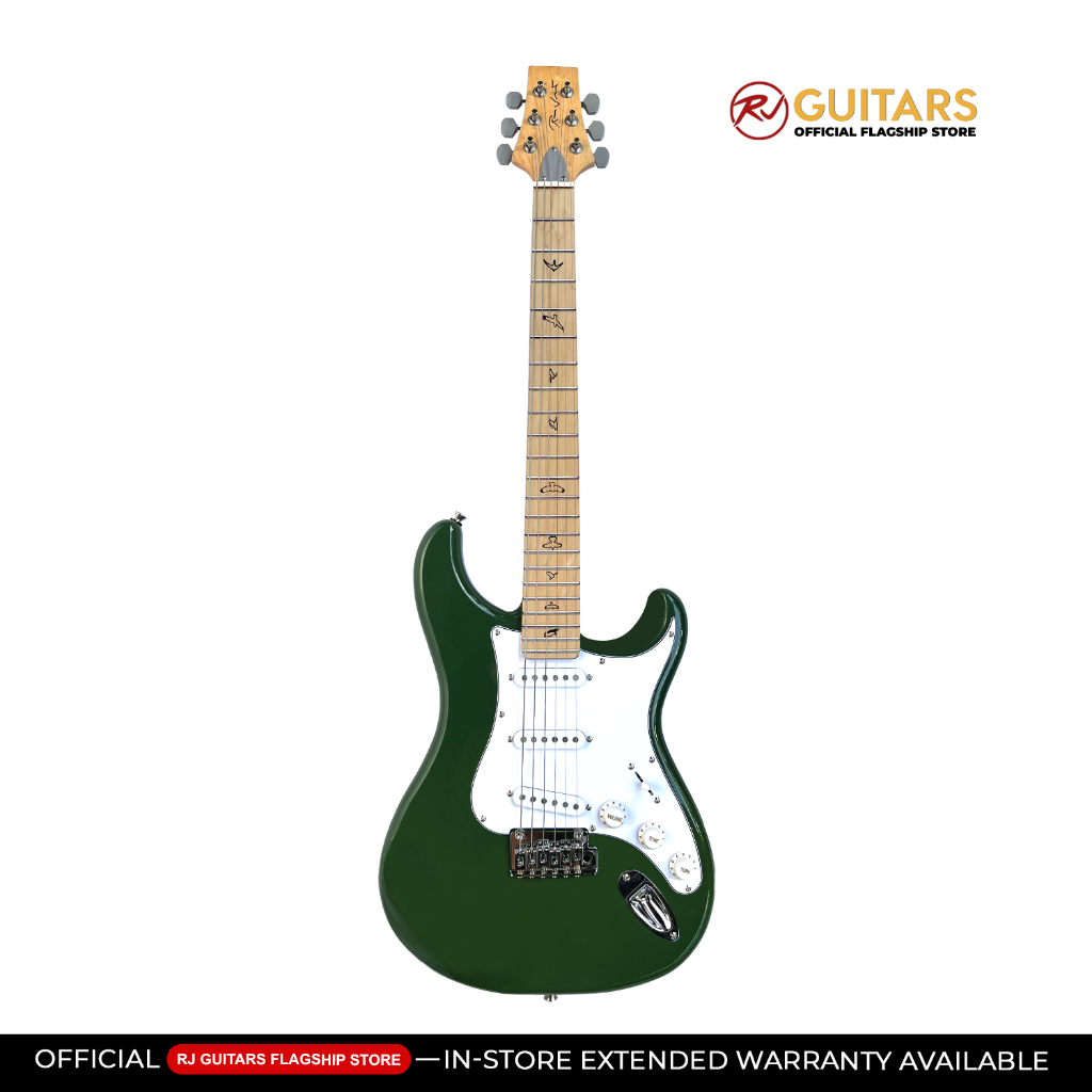 RJ Vibecaster Electric Guitar (Silversky, Stratocaster) | Shopee