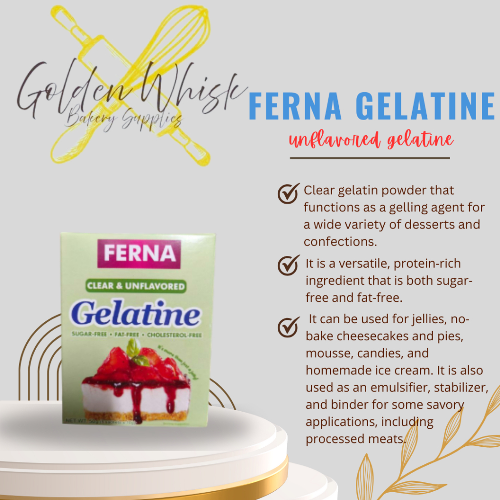 FERNA GELATINE UNFLAVOR 50G | Shopee Philippines