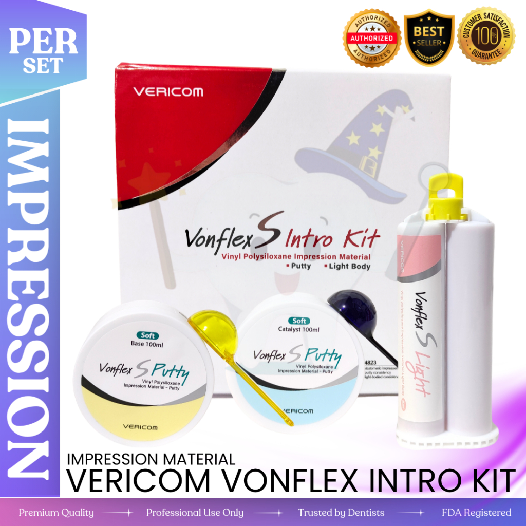 Vonflex S Intro Kit – Vinyl Polysiloxane Impression Material (Putty ...